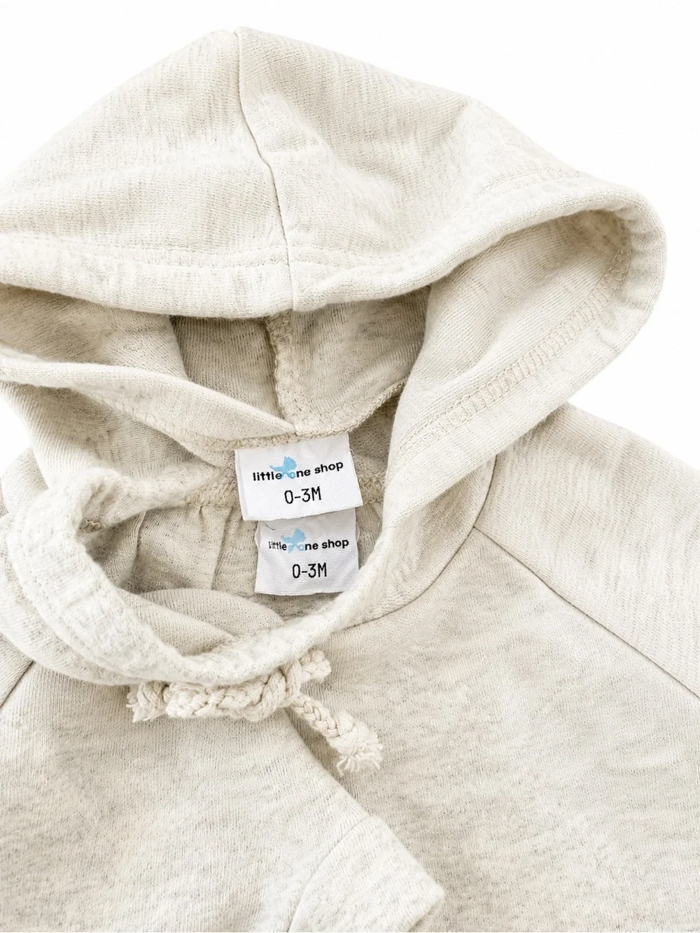 Little One Shop Oatmeal Hooded Lounge Set 0–3M EUC